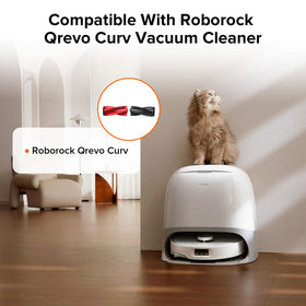 roborock duodivide main brush top view, dual-roller efficiency.