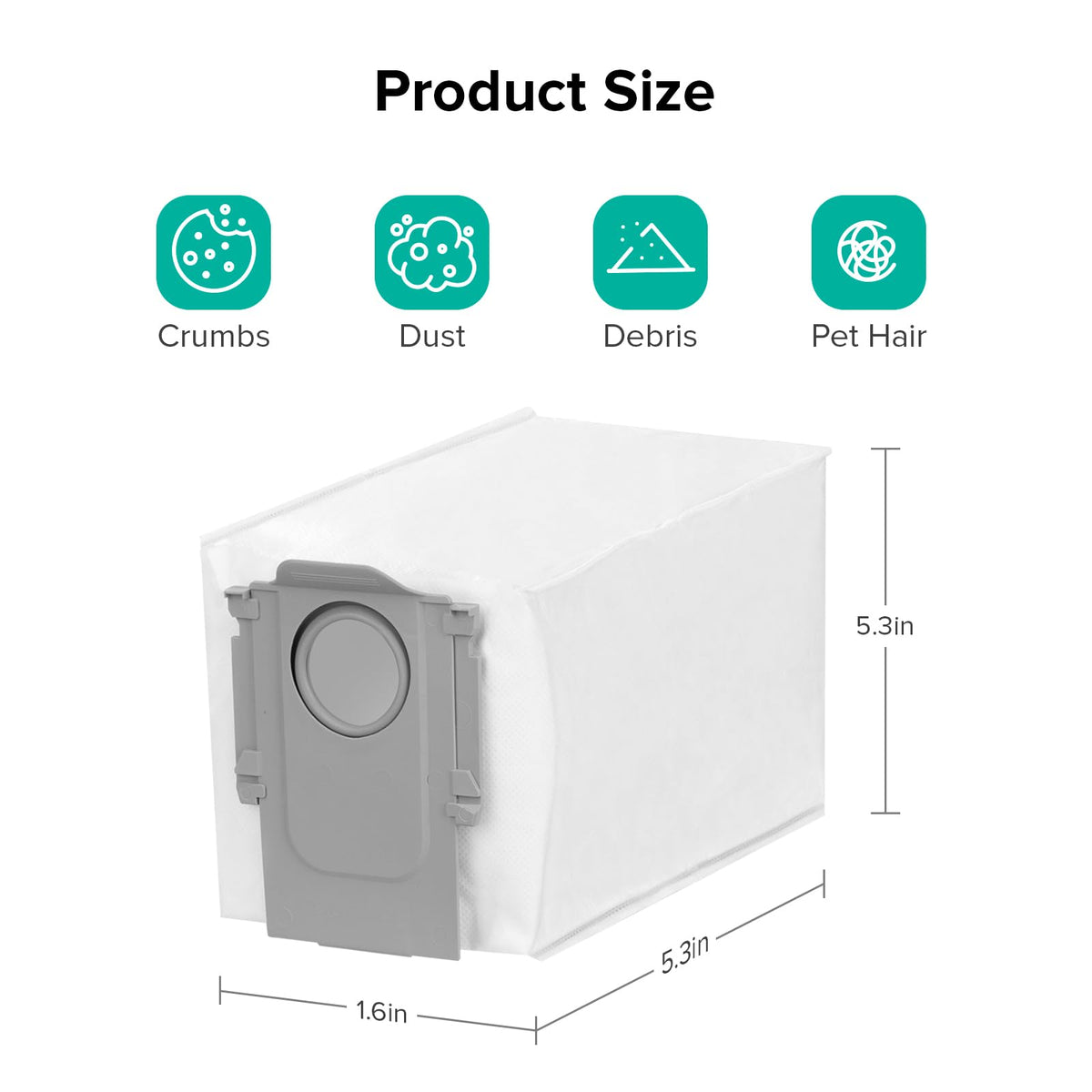 Roborock Qrevo Curv 2 Flow dust bag enables quick, tidy replacements.