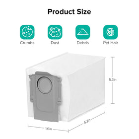 Roborock Qrevo Curv 2 Flow dust bag enables quick, tidy replacements.