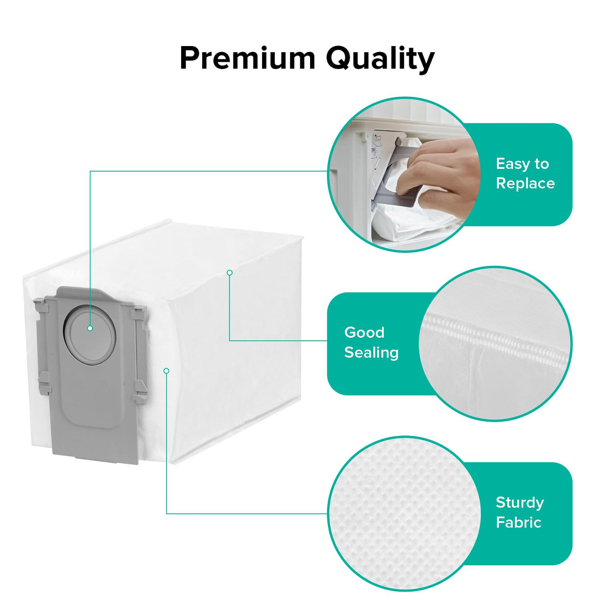 Roborock S8 Max Ultra dust bag for reliable, long-lasting replacements.