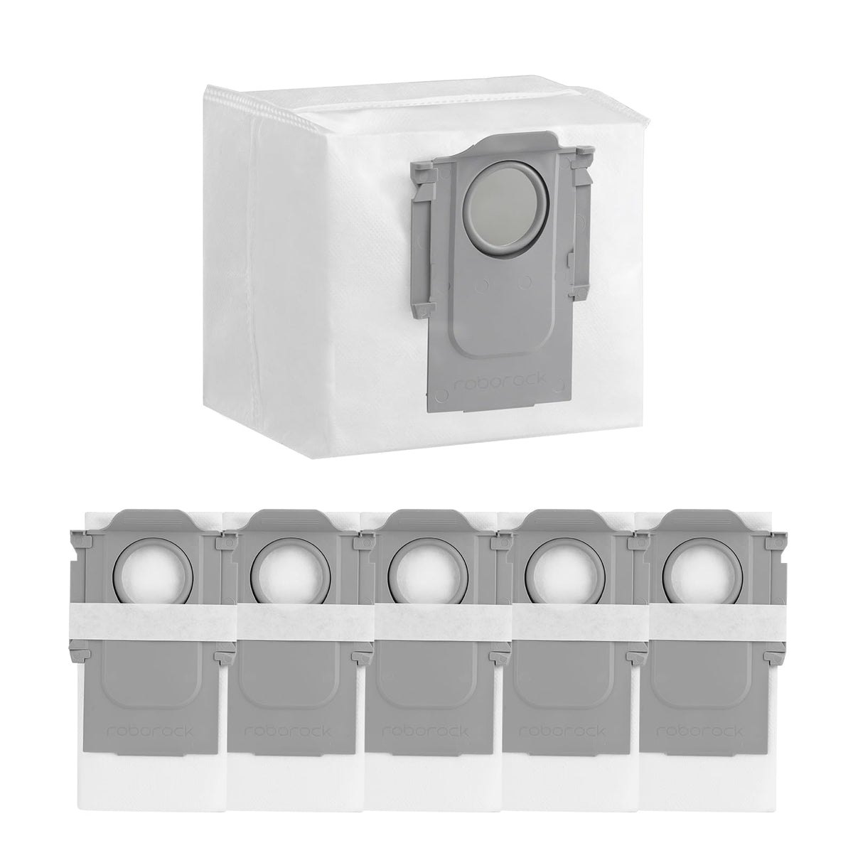 Roborock 6-pack dust bags ready for long-term replacement.