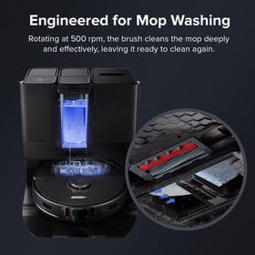 roborock high-speed cleaning brush detachable and washable for easy maintenance.