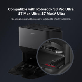 roborock high-speed cleaning brush dock cleaning action improves cleanliness.
