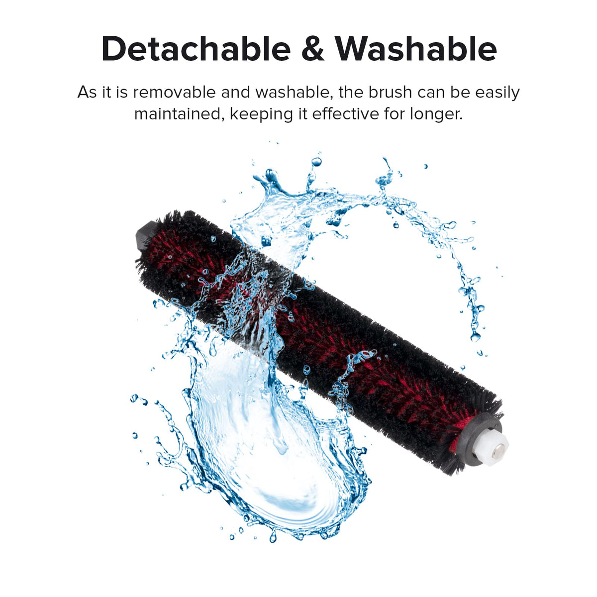 roborock high-speed cleaning brush two-pack included for convenience.