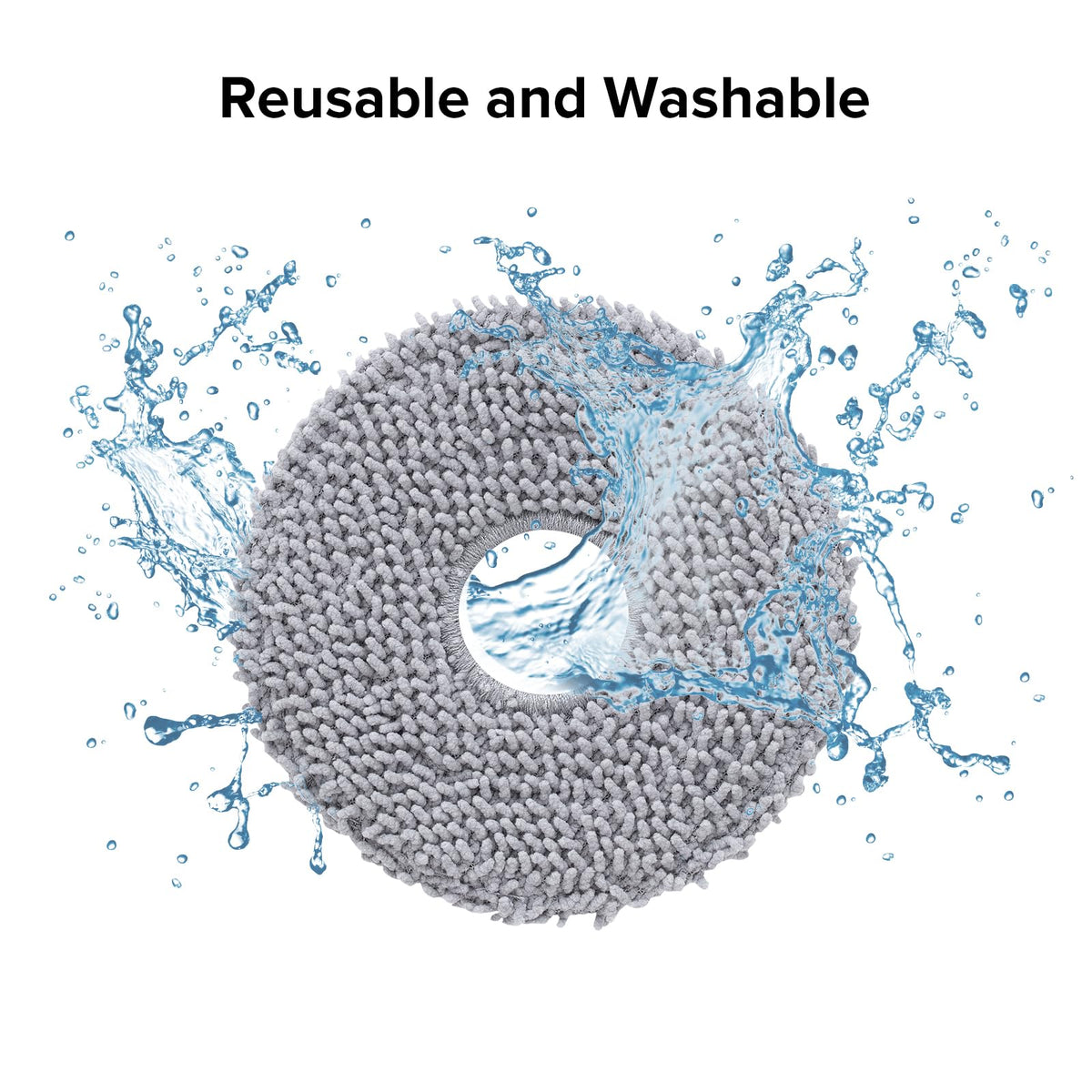 Close-up Roborock microfiber mop pad fibers for fine dust and grease