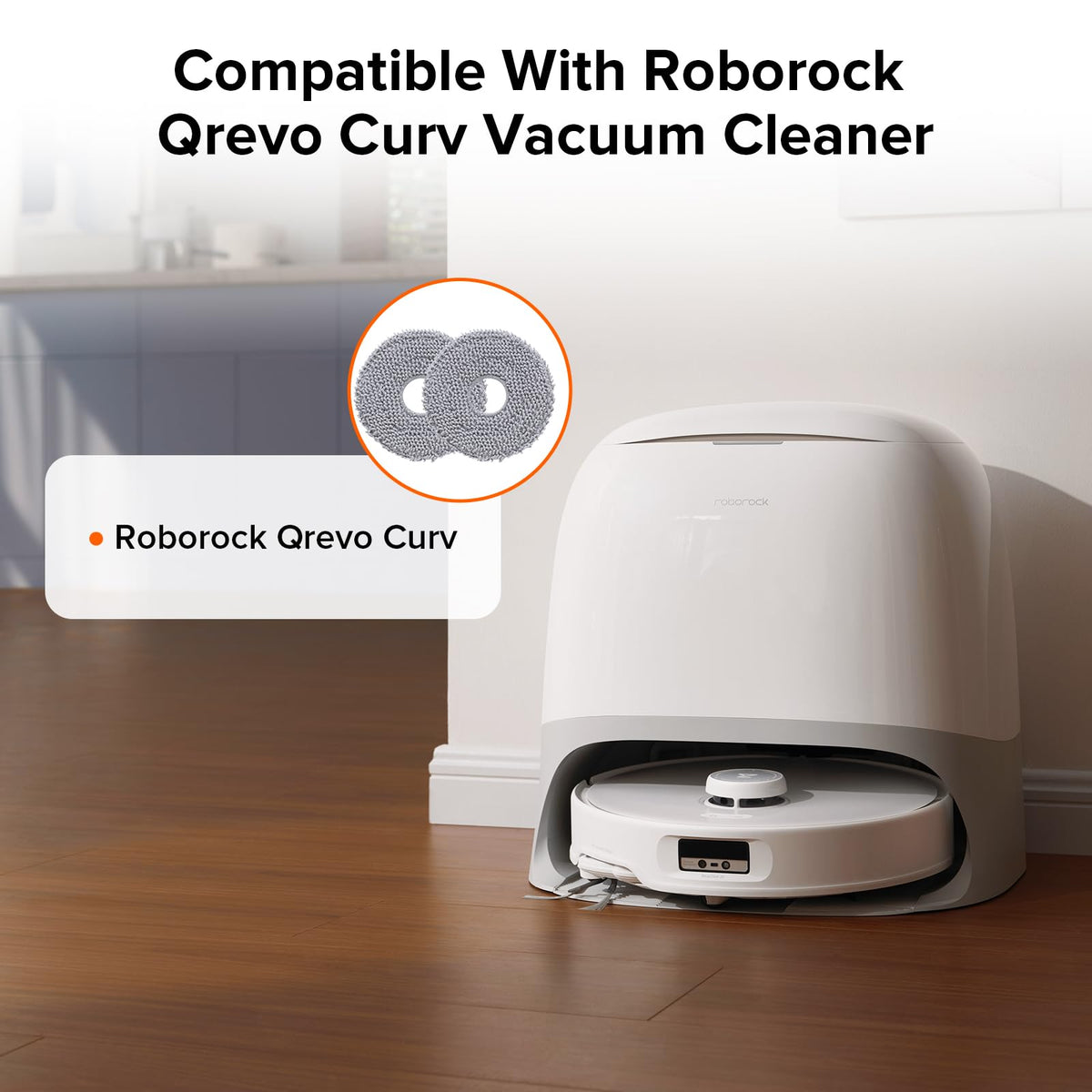 Roborock Qrevo Curv S5X mop cloth upgrade for effective dirt pickup