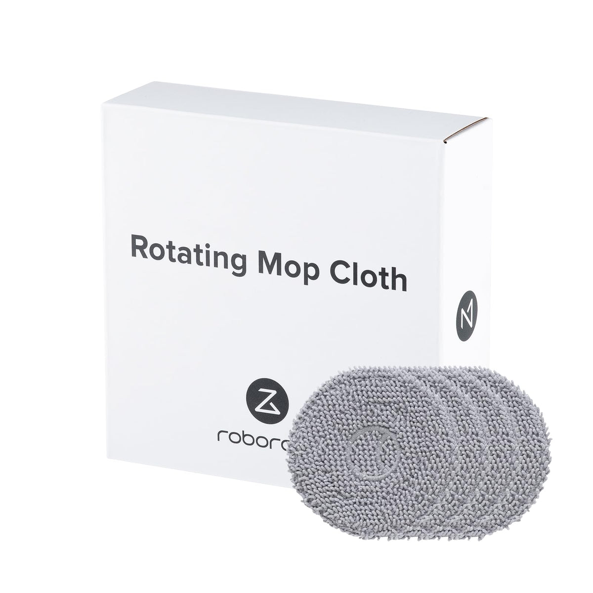 Pack of Roborock replacement mop pads ready for machine washing