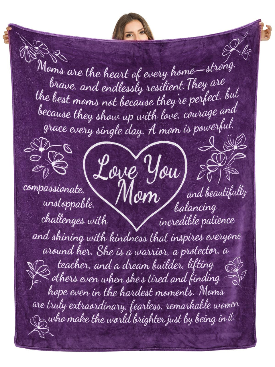 ROC PARTY Gifts for Mom blanket with cozy flannel texture for daily warmth.