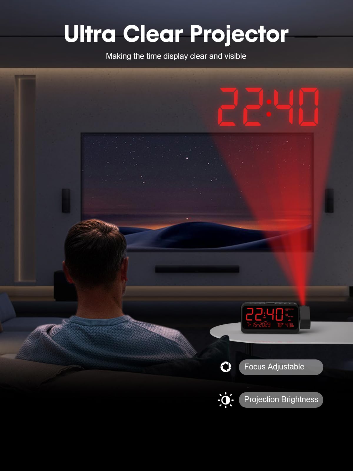 ROCAM dimmer controls provide comfortable night-time brightness.