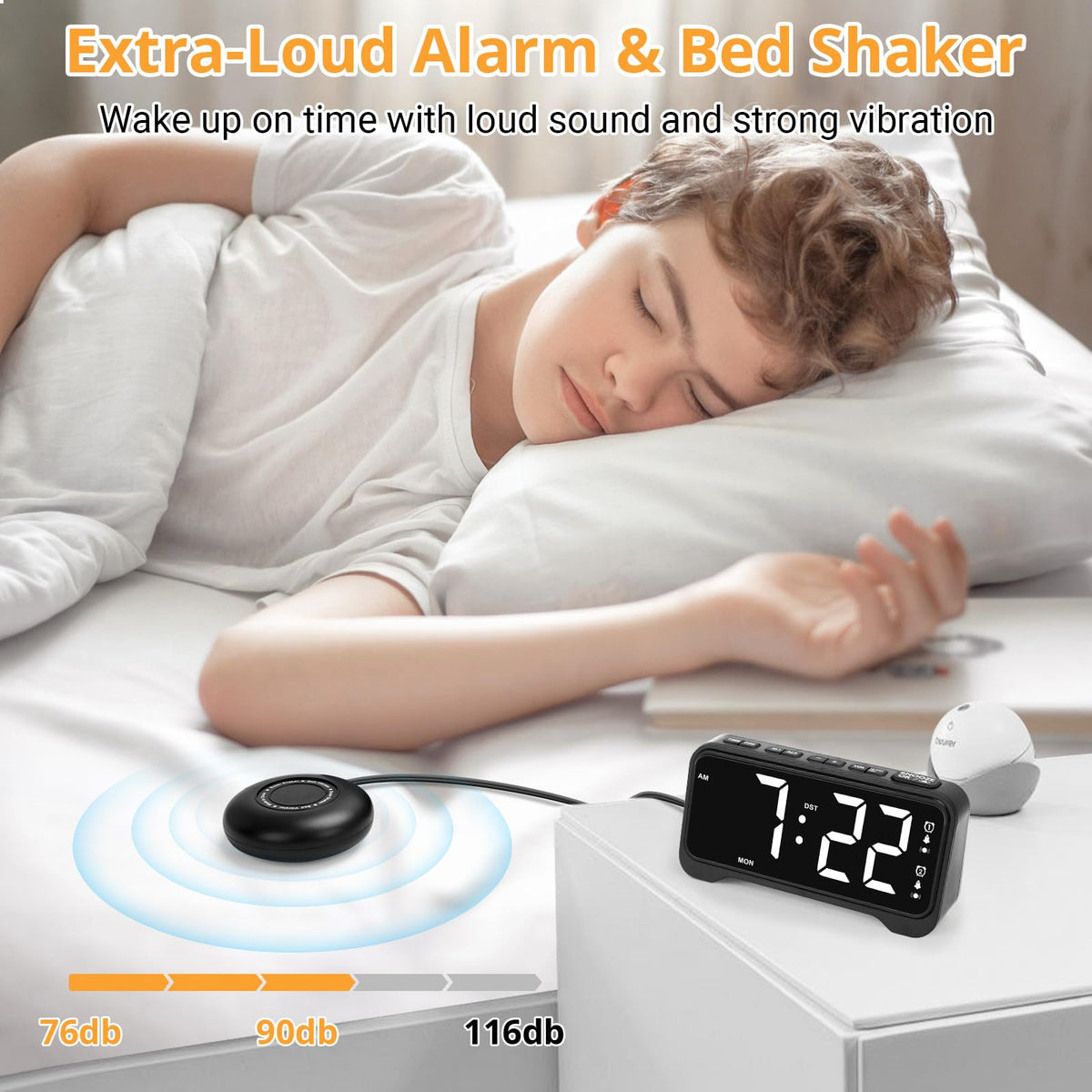 ROCAM night light and adjustable brightness create a gentle glow for late-night navigation