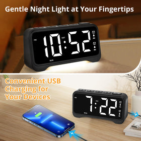 ROCAM bedside clock with clear display and easy controls