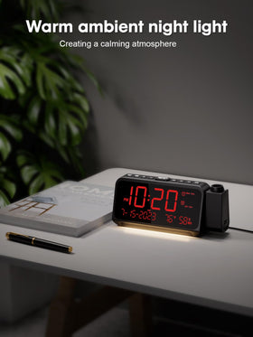 ROCAM USB-C charging and battery backup keep time during outages.