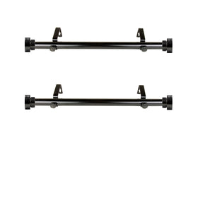 Rod Desyne 1in side rod black, adjustable length for versatile window styling.