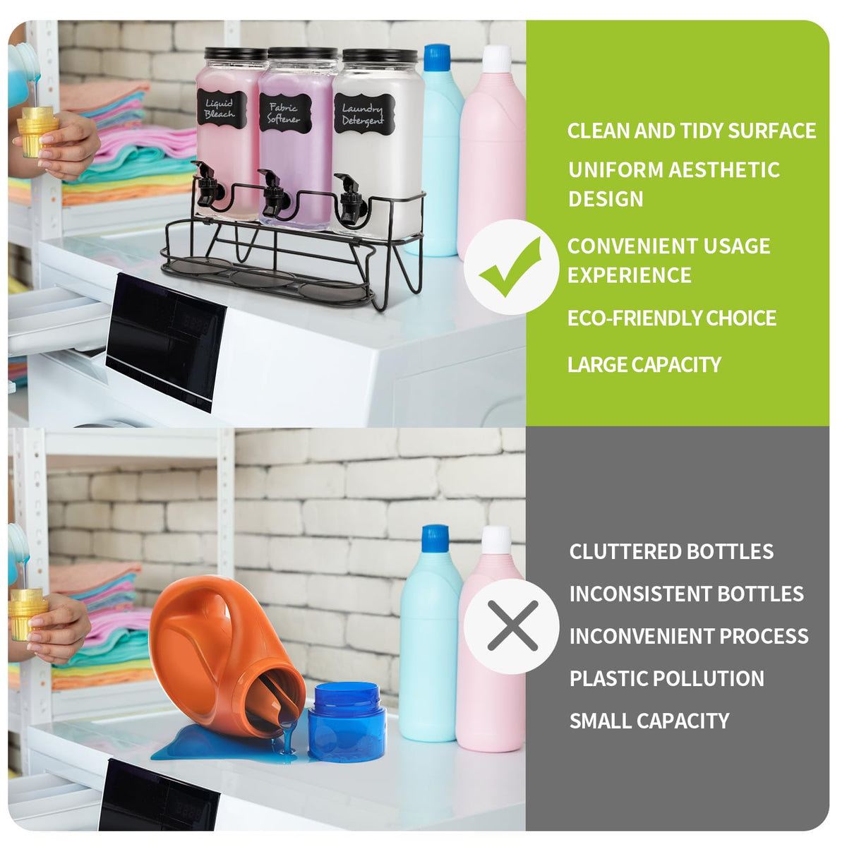 Roetell measuring cups included for precise detergent dosing
