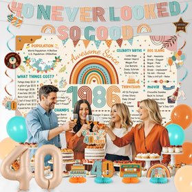 Roetyce number 40 balloons provide bold milestone accents