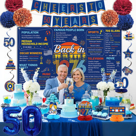 Roetyce 50th birthday cake topper creates a playful focal point on the cake