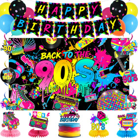 Roetyce back-to-the-90s backdrop glows brilliantly under UV light for standout party photos