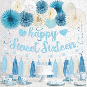 Roetyce blue paper lanterns light up evenings with a soft glow