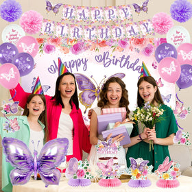 Roetyce butterfly aluminum balloon provides a shimmering focal point