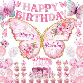 Roetyce butterfly birthday backdrop for memorable party photos