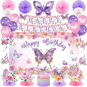 Roetyce butterfly birthday backdrop creates vibrant, photo-ready moments