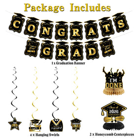 Roetyce Congrats Grad banner adds a festive focal point for photos and speeches