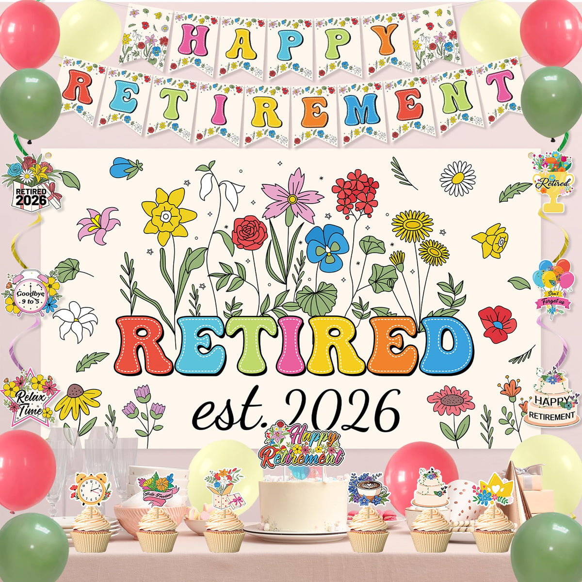 Roetyce cupcake toppers provide coordinated party details