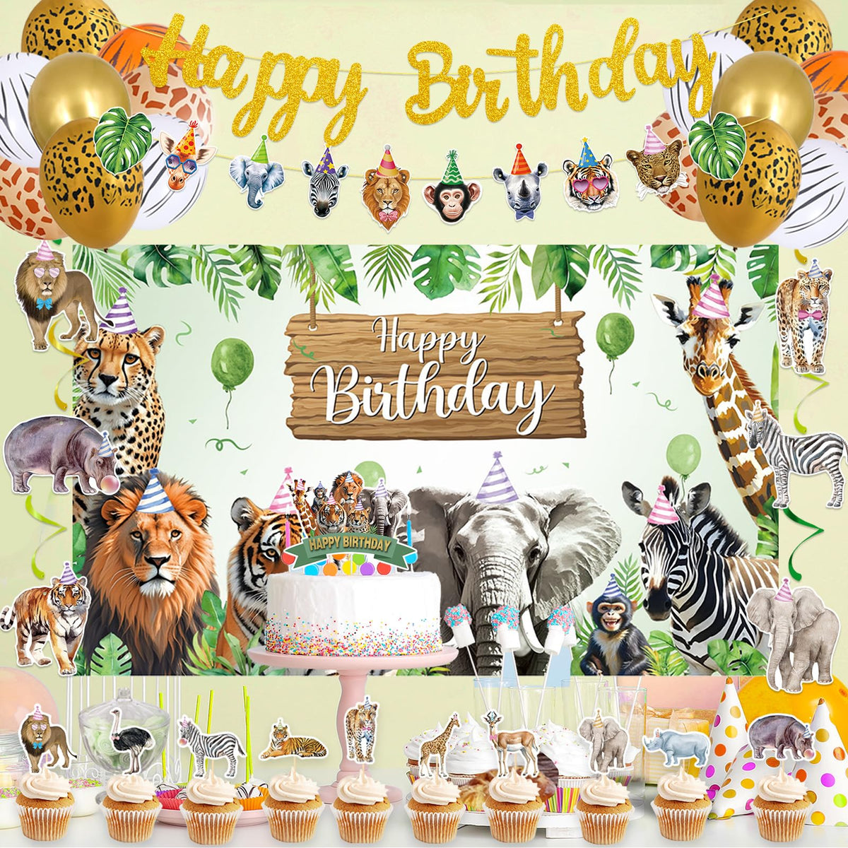 Roetyce cupcake toppers enhance treats and table decor.