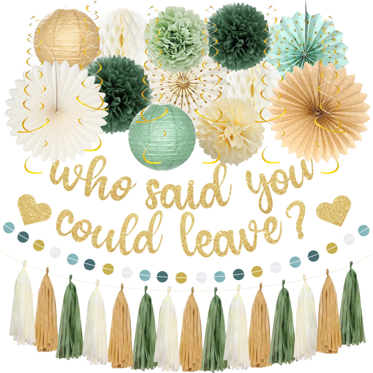 Roetyce farewell banner Who Said You Could Leave adds festive recognition for coworkers