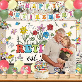 Roetyce flower-themed decor set unifies the party theme