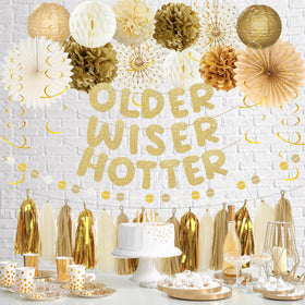 Roetyce gold paper lanterns cast warm ambient light.
