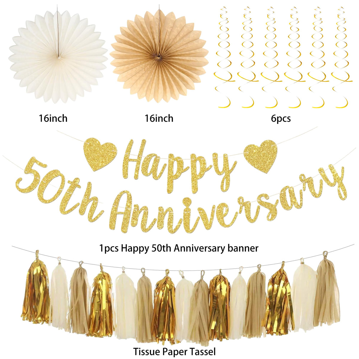 Roetyce gold pompoms add texture and depth to party decor.