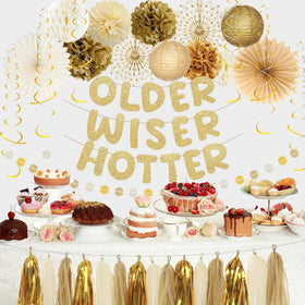 Roetyce gold tasseled banner backdrop for a stylish wall display.