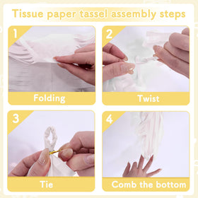 Roetyce tasseled banner introduces movement and texture to the setup.