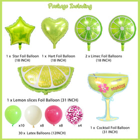 Roetyce green and pink balloons create festive color pops for celebrations.