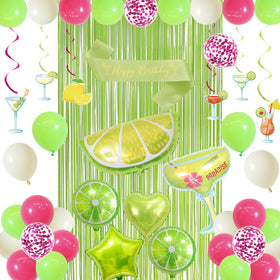 Roetyce hanging swirls provide vertical movement for a dynamic backdrop.