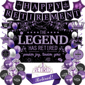 Roetyce Happy Retirement banner for a stylish photo backdrop at a coworker send-off