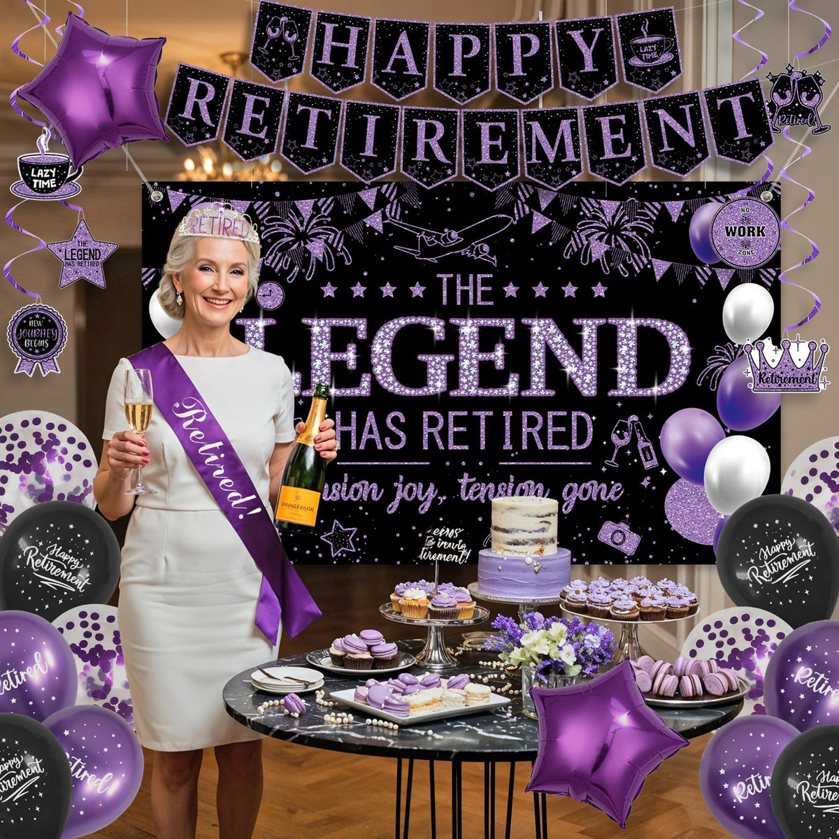 Roetyce Retirement Crown completes the ensemble for playful ceremony moments