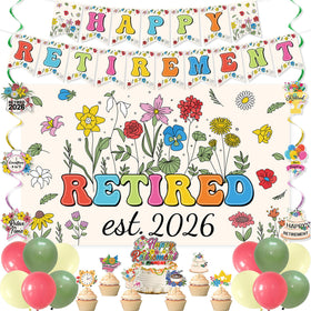 Roetyce retirement flower backdrop enhances cherished photos