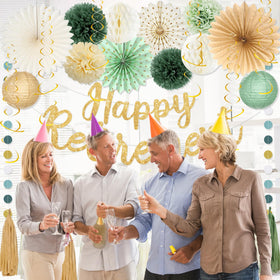 Roetyce retirement kit pompoms—soft texture accents to elevate the party