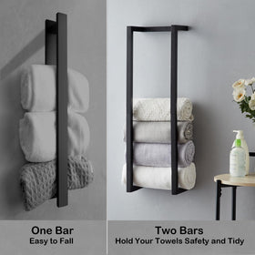 Roeveca metal bathroom organizer adds durable, rust-resistant storage in black.