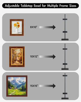Rofio desk easel displays certificates in a clean, professional office setting