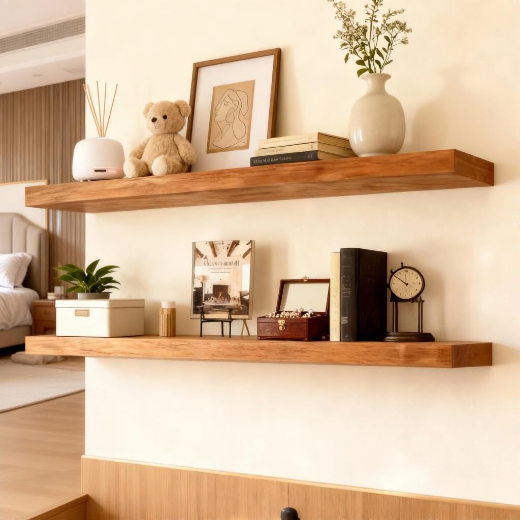 ROGMARS 50 lb capacity wall shelf for sturdy storage
