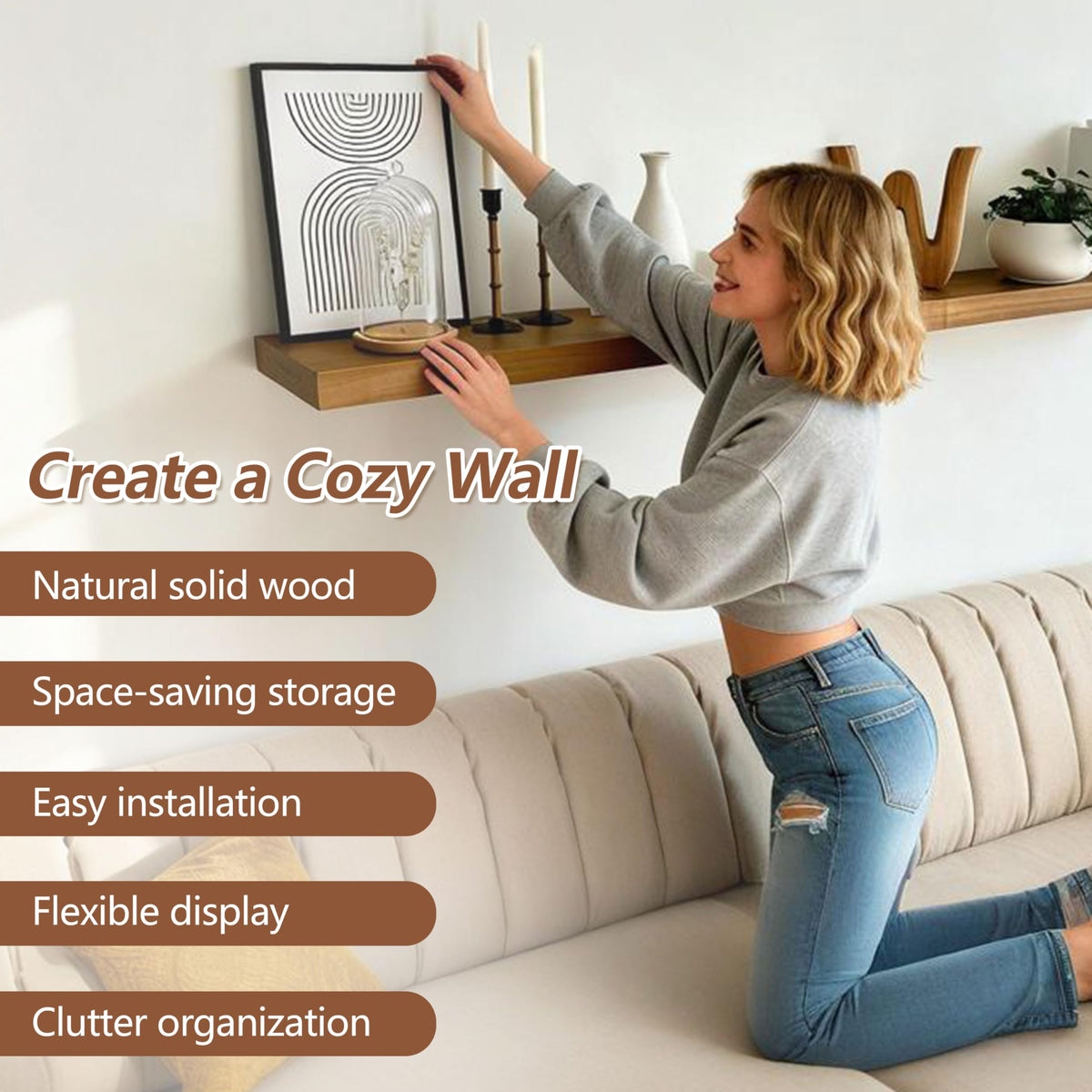 ROGMARS bathroom wall shelf showing clean, space-saving design