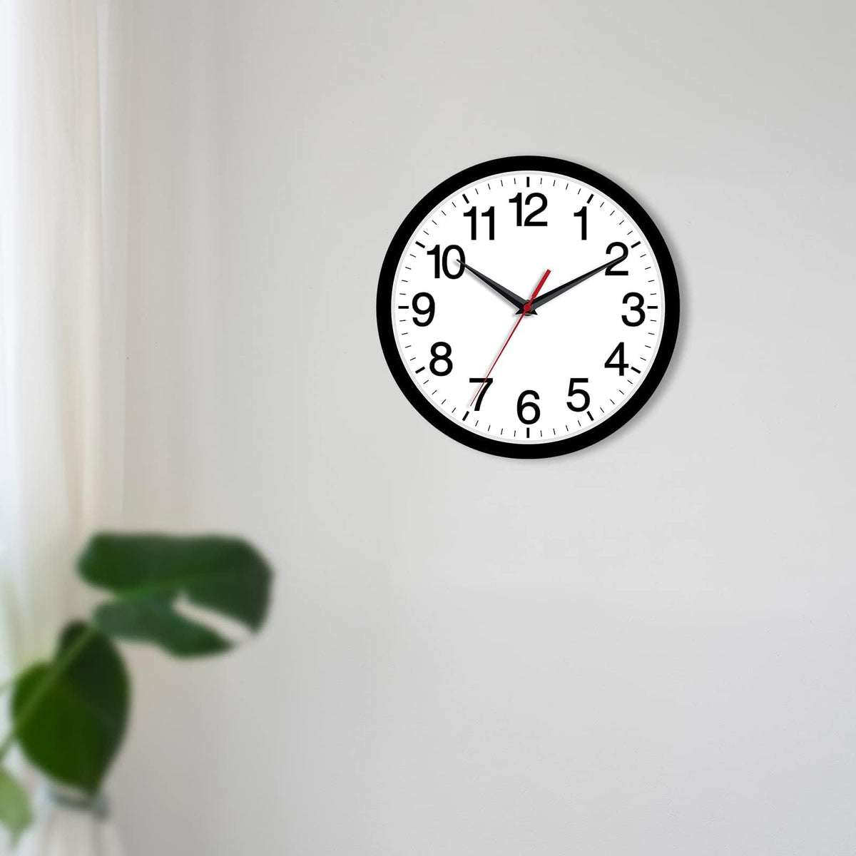 Rohioue wall clock in living room as stylish centerpiece