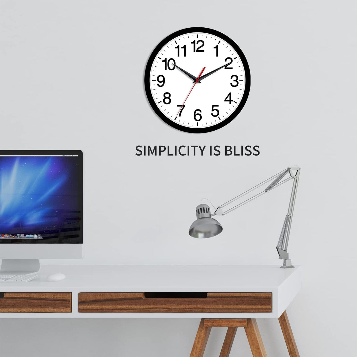 Rohioue wall clock large numbers aiding easy readability