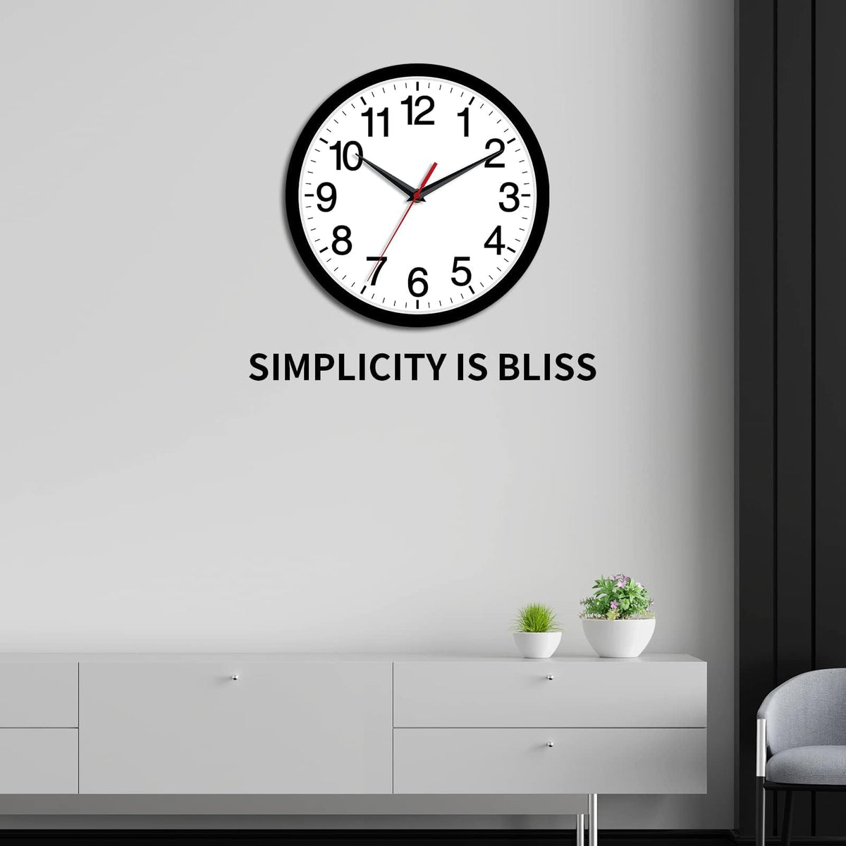 Rohioue wall clock silent movement technology for calm spaces