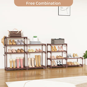 ROJASOP in a closet setup saving space and helping reach shoes easily.
