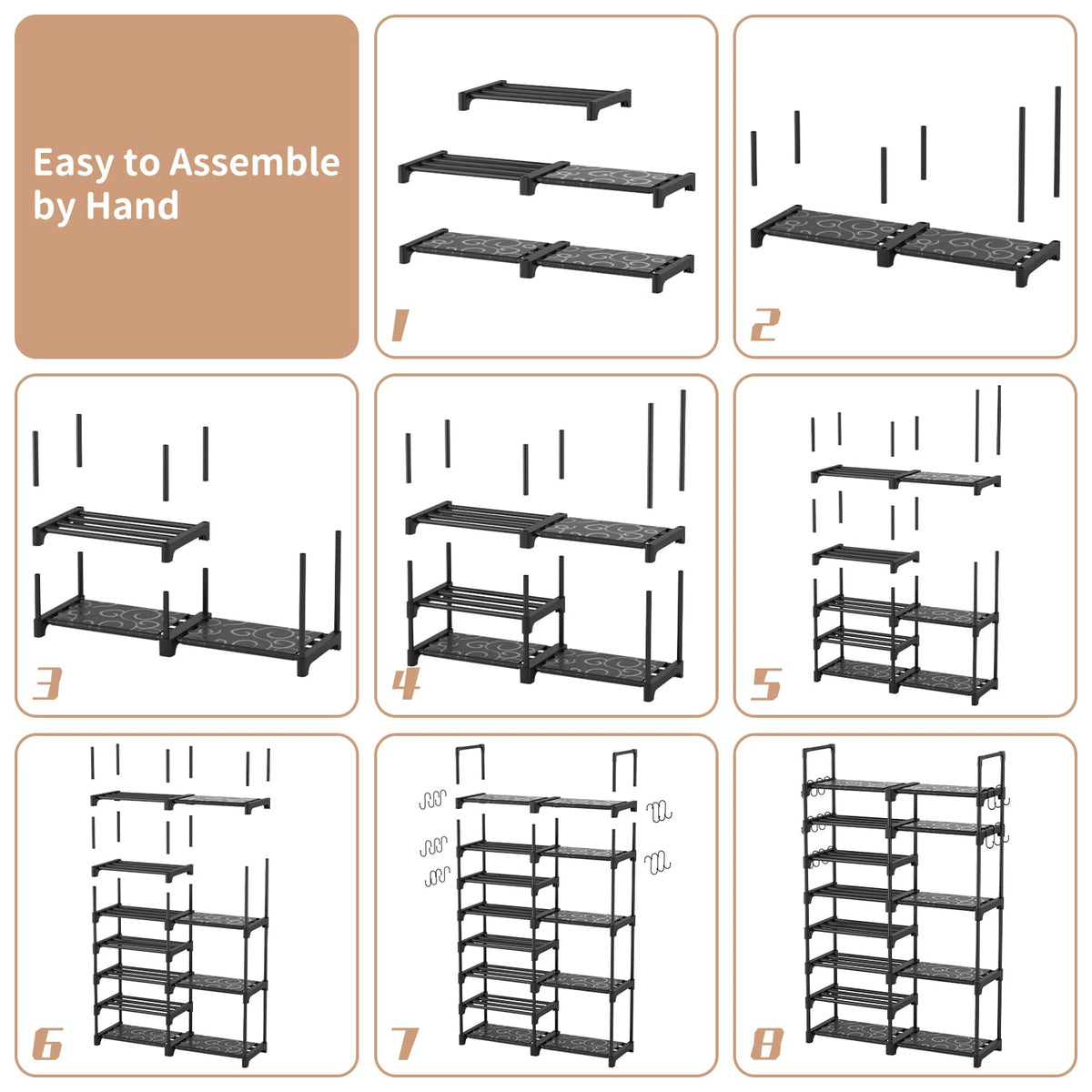 ROJASOP easy-assembly with included hammer speeds setup