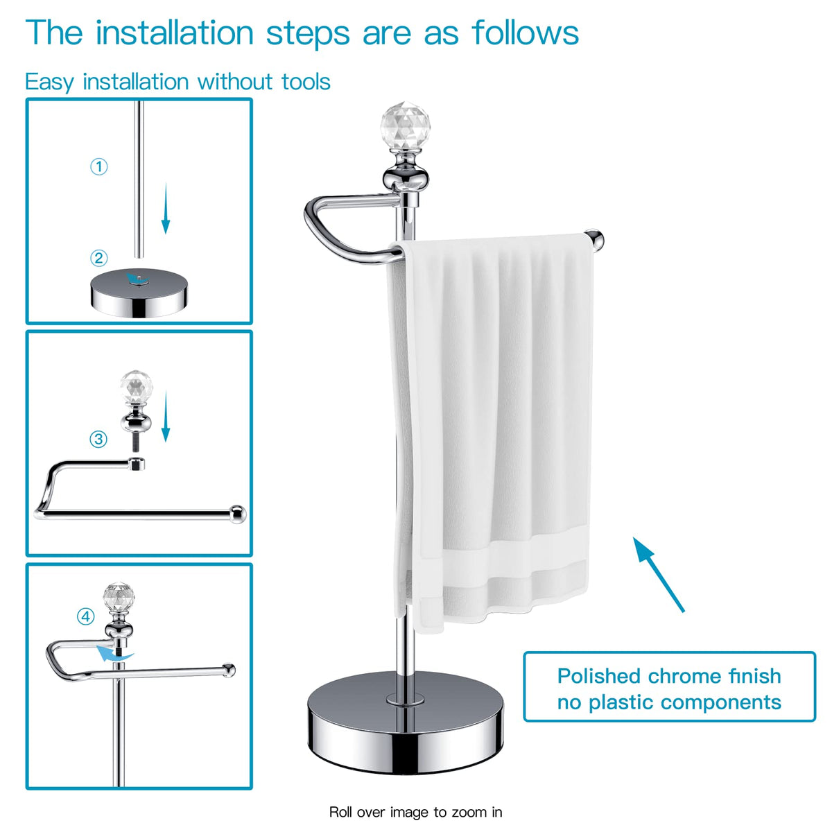 ROLABAM compact base design saves counter space in small bathrooms
